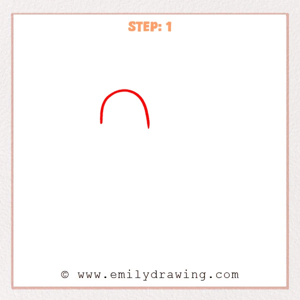 how to draw a bubble letter l - A thick upside-down U-shaped arc begins the bubble letter L.